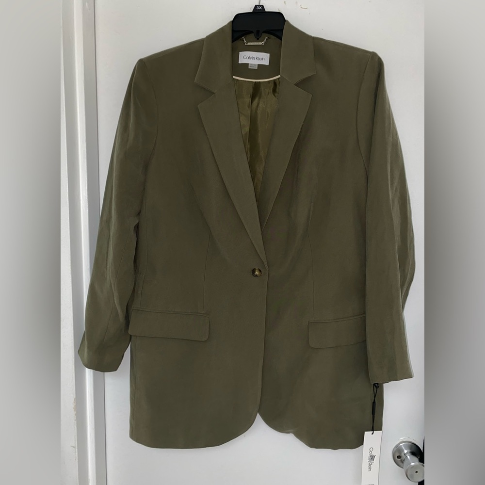 NWT Calvin Klein Olive Jacket 18W